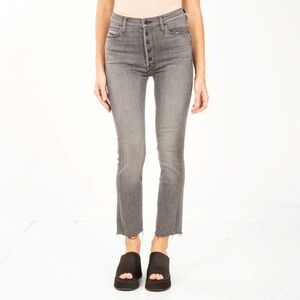 Mother Denim The Pixie Dazzler Ankle Fray Jeans Size 29 in Digging Up Dirt Gray